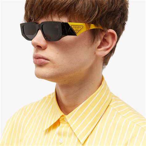 black and yellow prada|yellow Prada sunglasses.